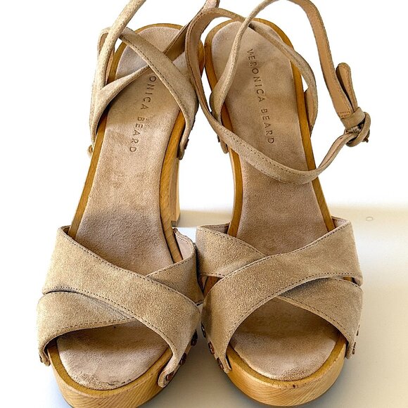Veronica Beard - Lamont Platform Ankle Strap Sandals - Picture 1 of 5